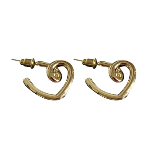 Modische Konkave Konvexe Unregelmäßige Herzohrringe Für Frauen Legierte Ohrohrschstene Hochzeit Schmuck Elegante Ohrzubehör Statement Party Accessoires von Xanorrg