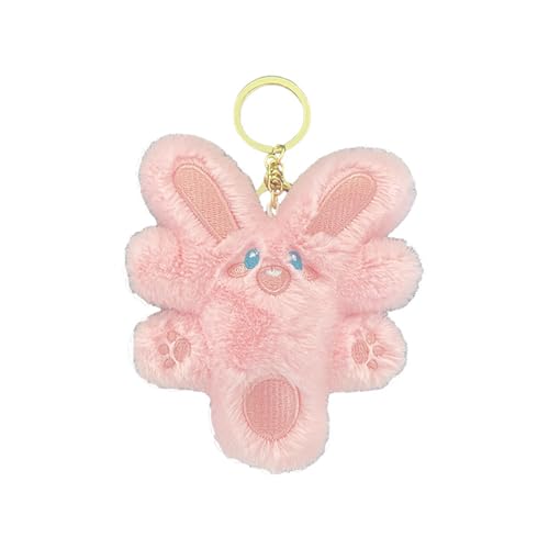 Netter Plüsch Kaninchen Schlüsselbund Stylish Und Cartoon Keyring Anhänger Für Handtaschen Und Rucksäcke Schlüsselbund Anhänger von Xanorrg