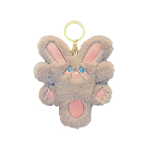 Netter Plüsch Kaninchen Schlüsselbund Stylish Und Cartoon Keyring Anhänger Für Handtaschen Und Rucksäcke Schlüsselbund Anhänger von Xanorrg