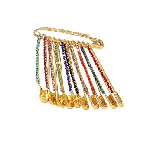 Packung Mit 11 Legierungswundband Pins Verstellbaren Hosenclips Für Sichere Passform Und Stilvolle Outfits Mit Abgerundeten Tipps Designs Multifunktionaler Sicherheitsstift Set von Xanorrg