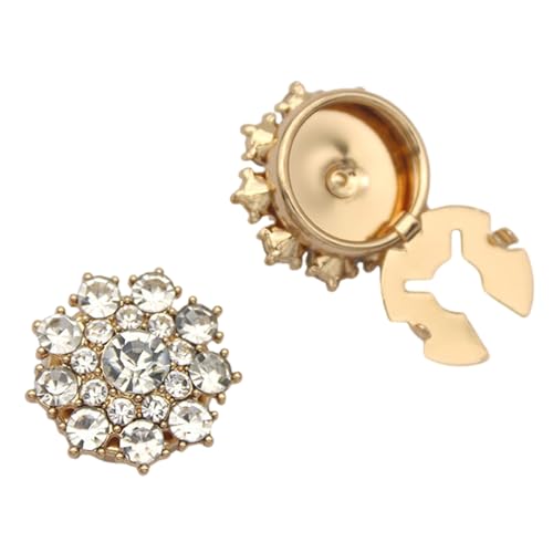 Premium Business Kleidung Accessoire Crystal Embedded Shirt Schmuck Für Abends Anlässe Easy Clasp Hemd Manschettenknöpfe von Xanorrg