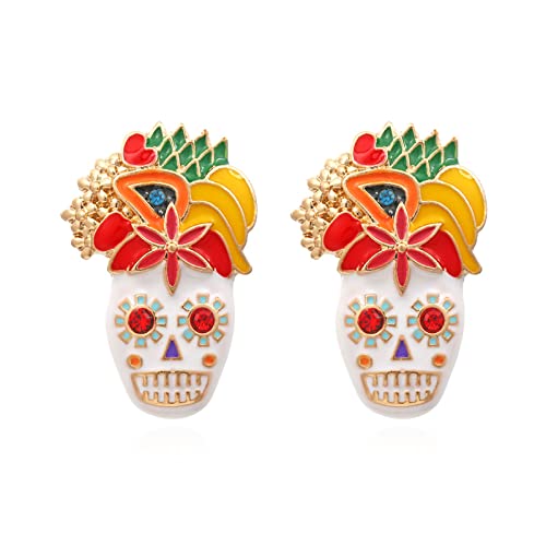 Punk Skelett Tropfende Öl Diamant Ohrringe Hölzer Schädel Halloween Kostümzubehör Hip Hop Rock Schmuck Schädel Punk Skelett Tropfende Öl Diamant Ohrringe Hölzer Schädel Halloween Kostümzubehör Hip Hop Rock Schmuck Schädel von Xanorrg