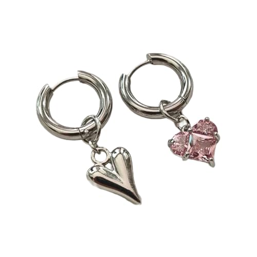 Stilvolle Herzförmige Kubische Zirkonia Ohrringe Französische Romantikstil Frauen Mode Herz Drop Ohrringe Accessoires Französisches Ohrzustand Accessoires von Xanorrg