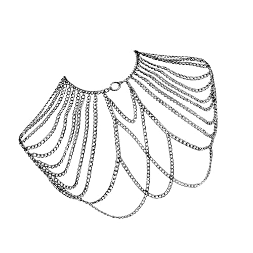 Stilvolle Legierung Herren Schulter Halskette Schmuck Quasten Körperkette Für Strand Und Karnevalveranstaltung Handgefertigte Clubbing Schmuck Männer Körperkette von Xanorrg