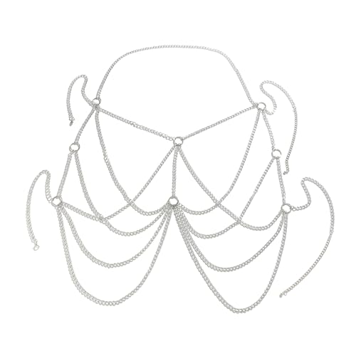 Stilvolle Mehrschichtige Kreisförmige Kette Schmücken Zarte Truhe Für Männer Die Sich Perfekt Für Partys Und Clubbekleidung Eignen von Xanorrg