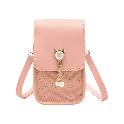 Süße Crossbody Tasche Für Frauen Die Vertikale Schulter Weiche Pu Leder Messenger Perlen Telefon Frauen PU Leder Einfacher Perlen Crossbody Handy von Xanorrg