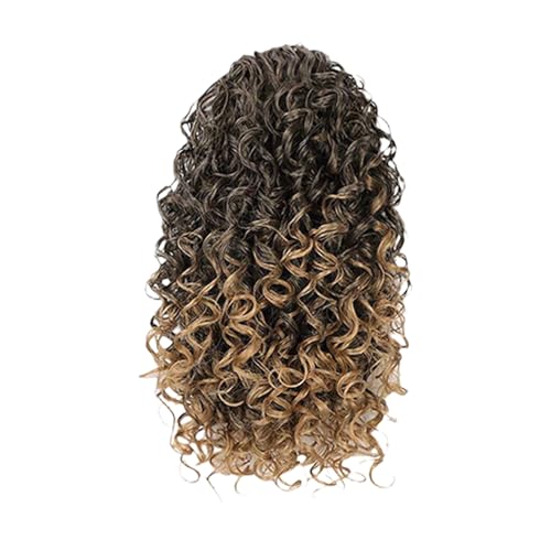 Synthetische Faser Curly Perücken 14 Zoll Pferdeschwanz Hitzebestelles Faser Haarstück Für Frauen Kostüme Event Friseur Pferdeschwanz von Xanorrg