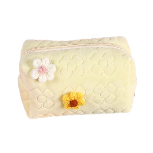 Xanorrg Tragbarer Make Up Tasche Case Netter Kosmetischer Organizer Mit Blumenmuster Für Frauen Und Mädchen Reisetasche von Xanorrg