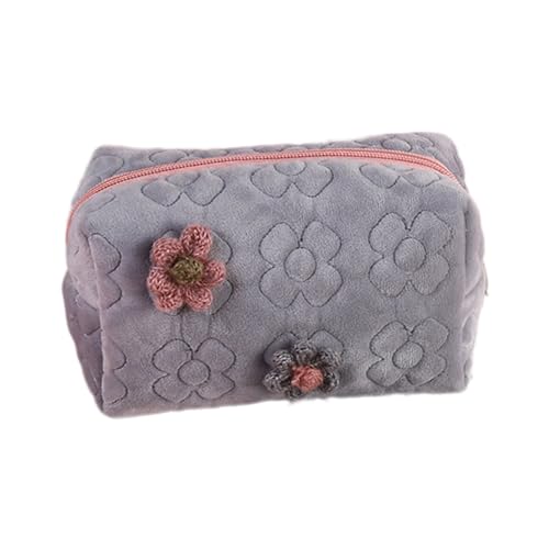 Xanorrg Tragbarer Make Up Tasche Case Netter Kosmetischer Organizer Mit Blumenmuster Für Frauen Und Mädchen Reisetasche von Xanorrg