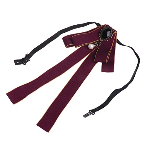 Verstellbare Frauen Vorgebundener Krawatten Biege Biegekragen Für Japanische Uniform Klassenzimmer Büro Valentine Cosplay Party Bowknot Red Set Bailey Weihnachten Schwarz von Xanorrg