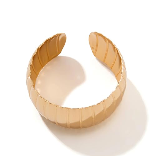 Vintage Punk Metal Wide Bangles Statement Handschmuck Metall Textur Grunge Schmuck Steampunks Armreifen Für Mode Outfit Verstellbare Armreifen Für Frauen von Xanorrg