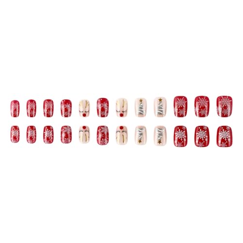 Vollständige Abdeckungen Weihnachtsbaumpresse Auf Nägeln Kleben Auf Künstlichen Festlichen Dekorationen Für Frauen Und Mädchen Urlaubsnagelkunst von Xanorrg