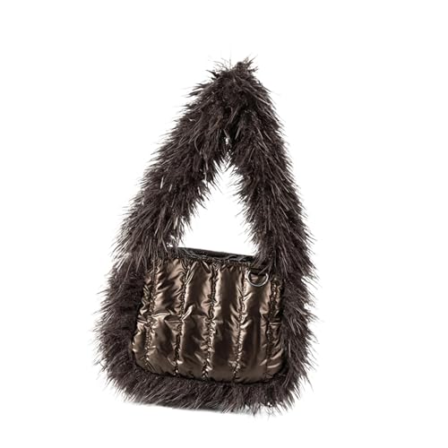 Women Aberarm Bag Korean Styles Schulter Plüsch Pendelpendel Winter Handtasche All Matching Achsel Frauen Winter Handtasche Plüsch Schulter Damen Unterarm von Xanorrg