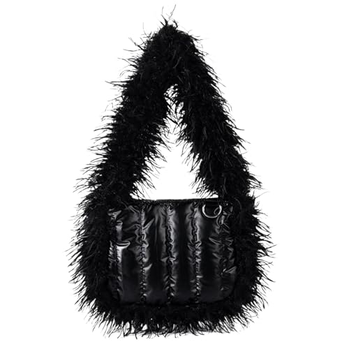 Women Aberarm Bag Korean Styles Schulter Plüsch Pendelpendel Winter Handtasche All Matching Achsel Frauen Winter Handtasche Plüsch Schulter Damen Unterarm von Xanorrg