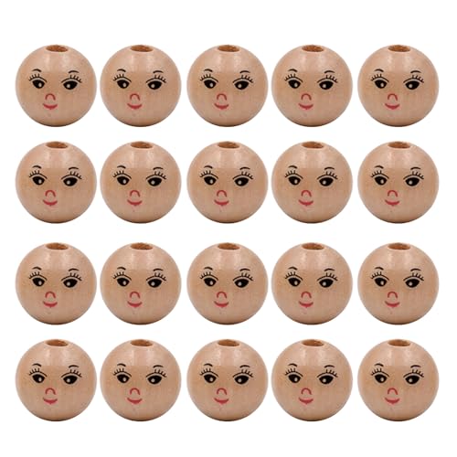 Xanorrg 20pcs/Los Lächelndes Gesicht Holzpuppen Kopfperlen Kinderperlenzubehör Schmuck Bangle Heckschain Making Supplies Kreatives Perlenhandwerk Machen Xanorrg 20pcs/Los Lächelndes Gesicht Holzpuppen Kopfperlen Kinderperlenzubehör Schmuck Bangle Heckschain Making Supplies Kreatives Perlenhandwerk Machen von Xanorrg