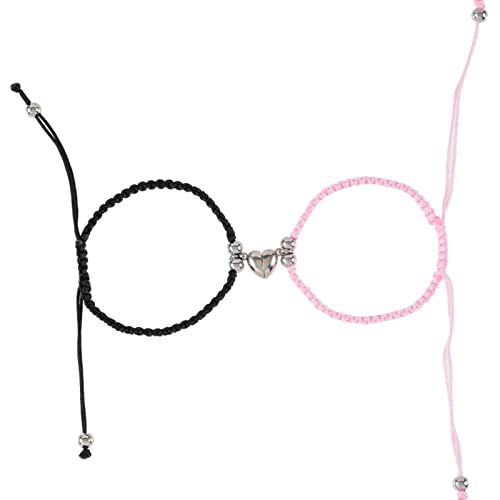 Xanorrg 2pcs Magnetisches Paar Armbänder Gegenseitige Attraktion Anhänger Mit Magnetischem Zauber Geflochten von Xanorrg