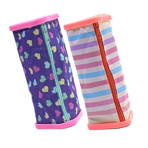 Xanorrg 2pcs Multifunktions Bleistift Gehäuse Für Kinderstudent Erwachsene Große Kapazität Stiftkoffer Reißverschlussbeutel Reisen Kosmetikbeutel Raumsparende Organisatoren von Xanorrg