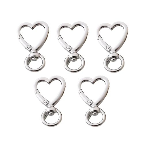 Xanorrg 5 PCs Herzschlüsselkettenverschließung Legierungsmaterial Keyring Projekt Rotierende Haken Mode Accessoire Für Taschen Und Brieftasche Herzförmiger Schlüsselbund Xanorrg 5 PCs Herzschlüsselkettenverschließung Legierungsmaterial Keyring Projekt Rotierende Haken Mode Accessoire Für Taschen Und Brieftasche Herzförmiger Schlüsselbund von Xanorrg