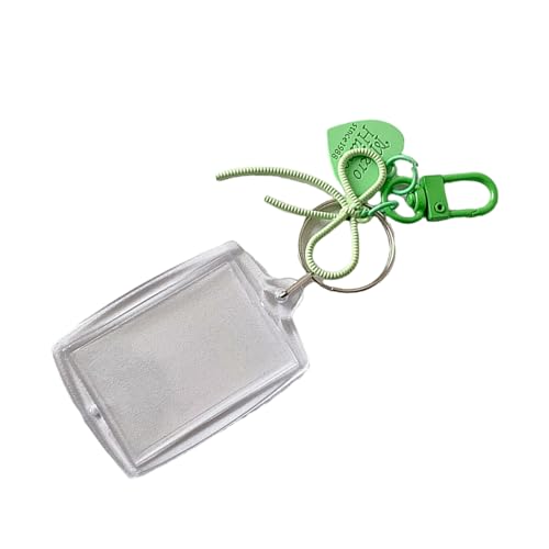Xanorrg Acrylschlüsselkettenhalter Eleganter Herzmuster Foto Erhaltung Fall Kompakt Reise Wesentlich Für Häufige Benutzer Student Card Organizer von Xanorrg