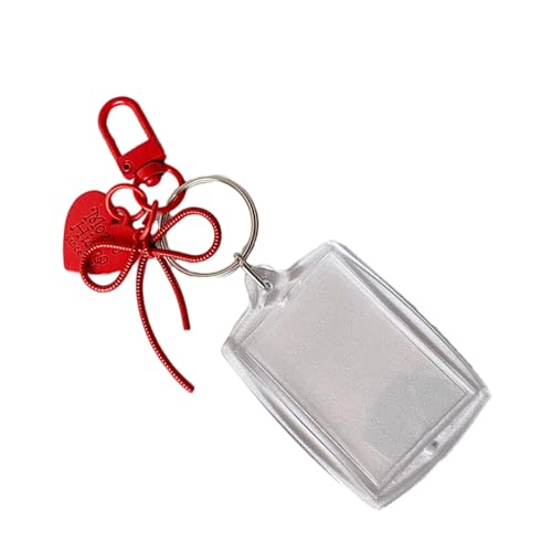 Xanorrg Acrylschlüsselkettenhalter Eleganter Herzmuster Foto Erhaltung Fall Kompakt Reise Wesentlich Für Häufige Benutzer Student Card Organizer von Xanorrg