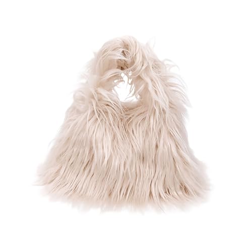 Xanorrg All Matching Umhängetasche Für Frau Mode Handtasche Retro Weiche Crossbody Plüsch Messenger Top Plüsch Handtasche Für Frauen Vintage Schulter Retro Crossbody Shopping von Xanorrg