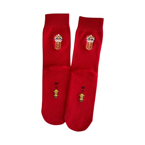 Xanorrg Baumwollcrews Socken Lustige Neuheit Knöchel Chinesisch Neujahr Casual Booties Schlangenkalme Für Frauen Männer Baumwollstiefel Socken von Xanorrg
