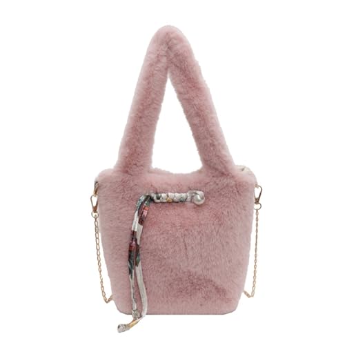 Xanorrg Bequeme Und Warme Fuzzy Eimer Tasche Für Den Täglichen Gebrauch Crossbody Geldbörsen Umhängetaschen Für Jede Wintergarderobe Fuzzy Crossbody Geldbörse von Xanorrg