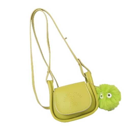 Xanorrg Candy Color Crossbody Bag Frauen Plüschbällchen Schulter Mode PU Leder Boten Für Alltägliche Süßigkeiten Farbe Crossbody Women Plüschbällchen Schulter von Xanorrg