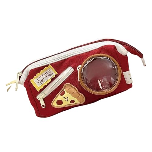 Xanorrg Cartoon Polyester Bleistift Gehäuse Multi Fächer Große Kapazitätsstiftbeutel Tragbare Stifte Bag Travel Make Up Beutel Waschbarer Capybara Stoffpentel Gehäuse von Xanorrg