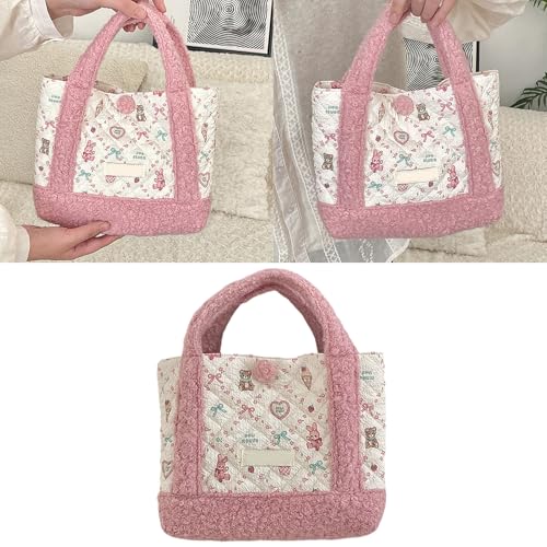 Xanorrg Cartoonbäreneinkaufstasche Für Frauen Und Mädchen Große Kapazität Handtasche All Matching Fashion Top Frauen Handtasche Mode Einkaufszeicheichung Täglich Top von Xanorrg