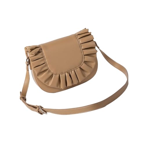 Xanorrg Casual Satchel Mit Einzigartigen Falten Designs PU Leder Schulterbeteiligung Für Verschiedene Anlässe Und Stile Flatchen Ruched Umhängetasche Geeignet von Xanorrg