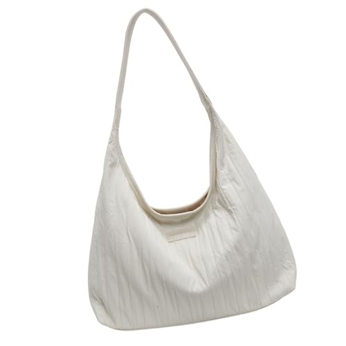 Xanorrg Casual Stripe Single Umhängetasche Große Kapazität Handtasche Praktische Stoff Achselstab von Xanorrg