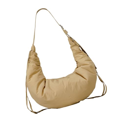 Xanorrg Damen Drawschnellschnur Umhängetasche Winter Achselhaut Falten Handtaschen All Matching Wolken Gepolstert Frauen Winter Handtasche All Matching Schulter Unterarm von Xanorrg