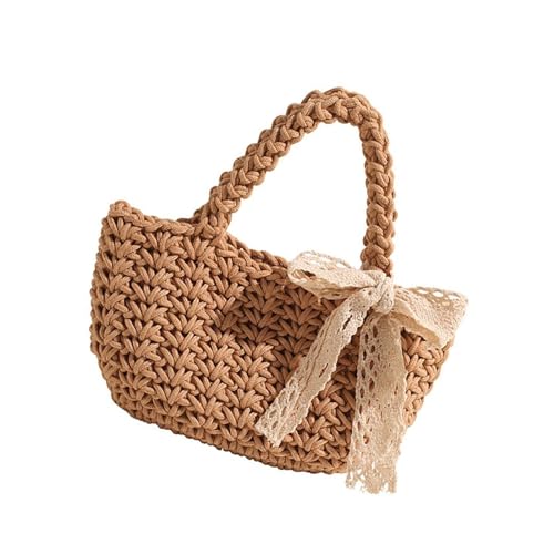 Xanorrg Damen Handgewebte Handtasche Clutches Tasche Stroh Stroh Tasche Summers Strandtaschen Für Urlaub Urlaub Casual Strohbeutel Geschenke Handgewebtes Toted Taschen Für Frauen von Xanorrg