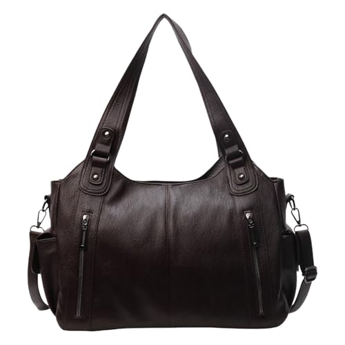 Xanorrg Damen Stilvolle Umhängetasche Pendeln Unterarm PU Leder Crossbody Achsel Mode Handtaschen Frauen Paradetasche Große Kapazität Schulter Crossbody von Xanorrg