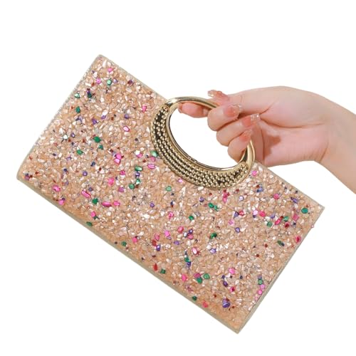 Xanorrg Damenhandtasche Strauchsteine ​​Abendtasche Elegante Kupplungen Geldbörse Crossbod von Xanorrg