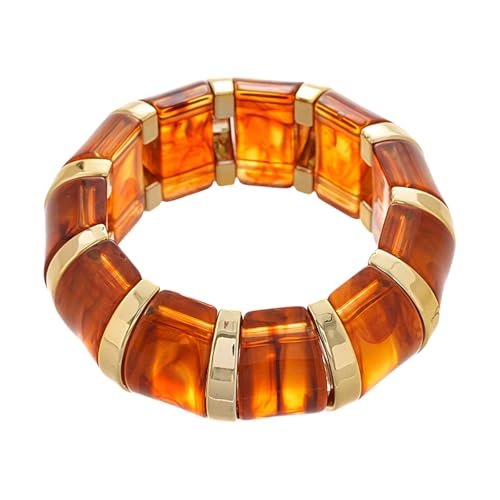 Xanorrg Dehnbares Acryl Armreifen Elastisches Retro Armband Armband Stilvoller Unisex Temperament Schmuck Für Lässige Oder Formelle Einzigartige Harzdehnungsschmuck von Xanorrg