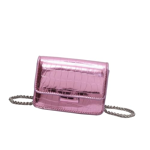 Xanorrg Delicate Damen Square Crossbody Bag PU Leder Umhängetaschen Satchel Geldbörse Mit Raffinierter Kettenriemenleichter Tasche von Xanorrg