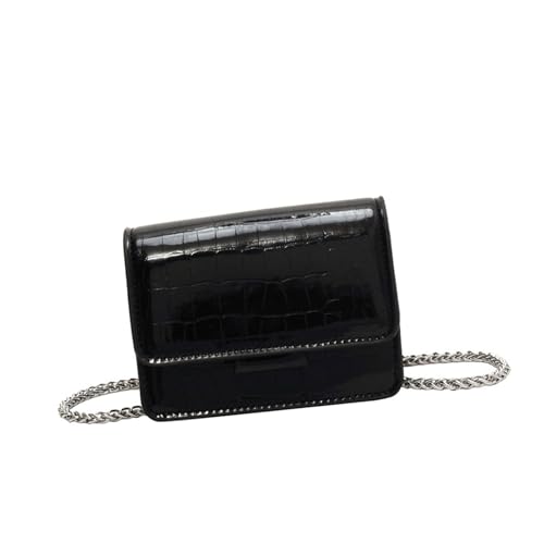 Xanorrg Delicate Damen Square Crossbody Bag PU Leder Umhängetaschen Satchel Geldbörse Mit Raffinierter Kettenriemenleichter Tasche von Xanorrg