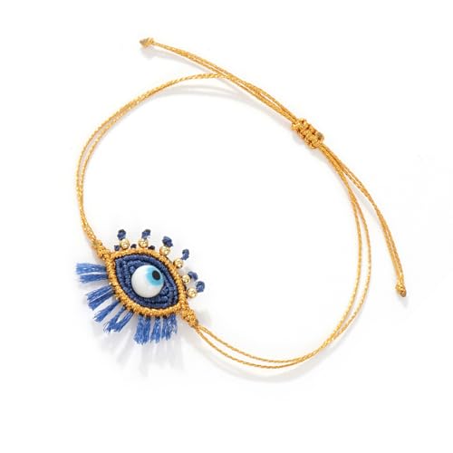 Xanorrg Einzigartige Runde Perlen Augenmuster Kette Schmuck Verstellbares Armband Geschenk Für Sie Freundschaft Liebeszubehör Weiß Kristall Eyelash Eye Charm Armband von Xanorrg