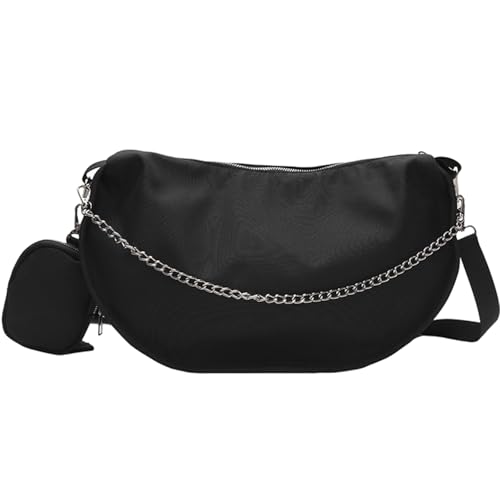 Xanorrg Elegante Nylon Umhängetasche Für Frauen Geräumiger Innenraum Mit Verstellbarem Riemen Für Studenten Und Reisende Mode Crossbody von Xanorrg