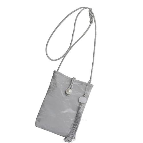 Xanorrg Elegante Perlen Verziertes Telefontasche Weiche PU Leder Schulterbeutel Telefone Für Frauen Traditionelle Accessoire Elegante Telefontasche von Xanorrg