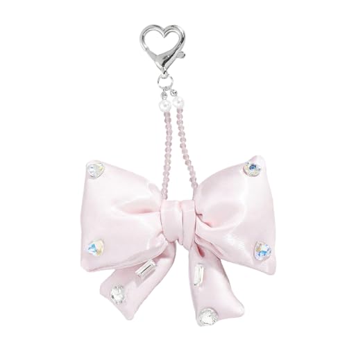 Xanorrg Elegantes Bögen Schlüsselringbeutelzubehör Mit Funkelnden Strasssteinen Praktische Tägliche Verwendung Handtasche Anhänger Dekoration Elegante Tasche Charme Keyring von Xanorrg