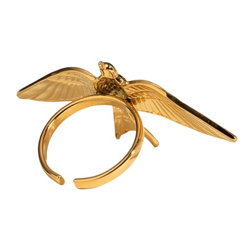 Xanorrg Elegantes Symbol Vogelflügel Offene Ringe In Robuster Edelstahldekoration Für Natur Inspirierte Schmucksammlungen Jugendlicher Stil Schmuck Xanorrg Elegantes Symbol Vogelflügel Offene Ringe In Robuster Edelstahldekoration Für Natur Inspirierte Schmucksammlungen Jugendlicher Stil Schmuck von Xanorrg