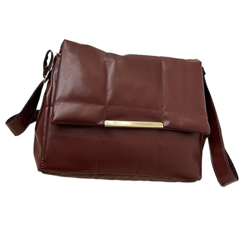Xanorrg Frauen Bag PU Leder Schulter Großer Kapazität Crossbody Gesteppte Unterarm Mode Shopping Boten Frauen Squiled Squilted Schulter Großer Kapazität Crossbody Shopping von Xanorrg
