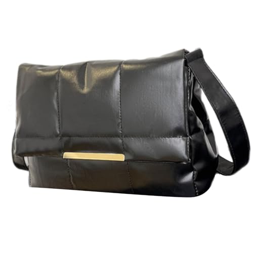 Xanorrg Frauen Bag PU Leder Schulter Großer Kapazität Crossbody Gesteppte Unterarm Mode Shopping Boten Frauen Squiled Squilted Schulter Großer Kapazität Crossbody Shopping von Xanorrg
