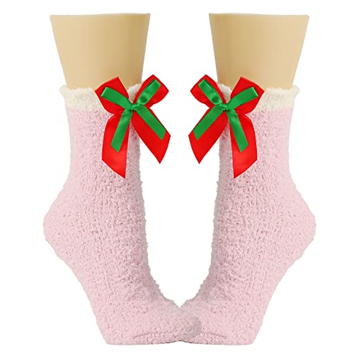 Xanorrg Frauen Flauschige Fuzzy Socken Winter Warmer Weihnachtsferien Süße Bowknot Slipper Home Schlaf Innenstrümpfe Winter Für Frauen Kaltes Wetter Thermal Xanorrg Frauen Flauschige Fuzzy Socken Winter Warmer Weihnachtsferien Süße Bowknot Slipper Home Schlaf Innenstrümpfe Winter Für Frauen Kaltes Wetter Thermal von Xanorrg