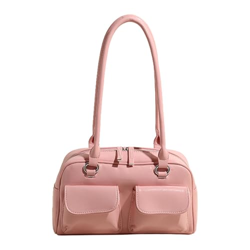 Xanorrg Frauen Koreanische Retro Doppel Taschen Umhängetasche Einfacher Farbiger Unterarm PU Leder Achselbaus Reißverschluss Handtasche Multifunktionale Damen Womens Xanorrg Frauen Koreanische Retro Doppel Taschen Umhängetasche Einfacher Farbiger Unterarm PU Leder Achselbaus Reißverschluss Handtasche Multifunktionale Damen Womens von Xanorrg