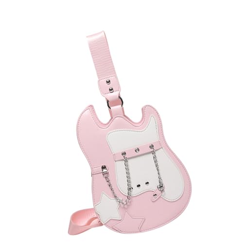 Xanorrg Frauen Neuheit Gitarre Geformtes Crossbody Bag PU Leder Reißverschlüsse Schultertasche Mit Verstellbarem Riemen Und Metallketten Mode Crossbody Geldbörse Xanorrg Frauen Neuheit Gitarre Geformtes Crossbody Bag PU Leder Reißverschlüsse Schultertasche Mit Verstellbarem Riemen Und Metallketten Mode Crossbody Geldbörse von Xanorrg