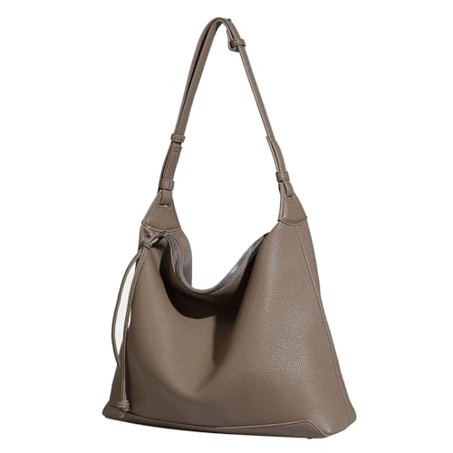 Xanorrg Frauen PU Leder Achsel Achselbeutel Casual Handtasche All Matching Achselhöhle Einkaufen Datierung Großer Kapazität Schulter Frauen Achselgründe Handtasche All Matching Schulter Pendeln von Xanorrg